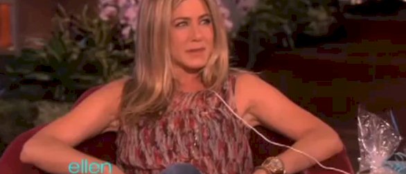 Jennifer Aniston Nipple Stimulation on Ellen