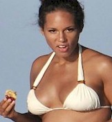 Alicia Keys in a bikini