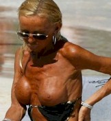 Donatella Versace is topless