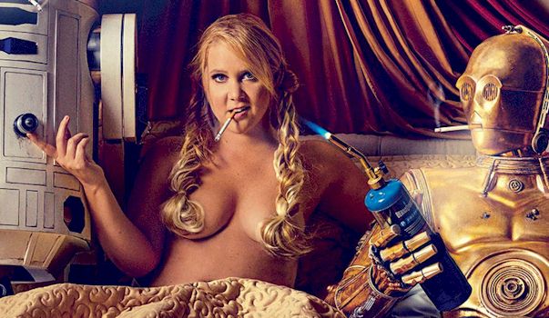 Amy Schumer Sex Real - No real nudity except the second shot I suppose but it's a cool spread of Amy  Schumer doing a naughty Star Wars inspired shoot for GQ magazine!