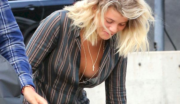 Candids of Lionel Richie's daughter Sofia Richie slipping a nipple...