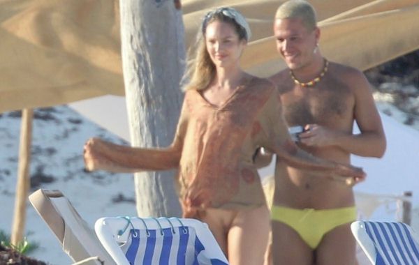 Gwen Stefani Nude Beach Topless - Candice Swanepoel Topless and Showing Pussy at the Beach ...