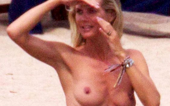 Heidi Klum Bares Her Breasts in Sardinia.