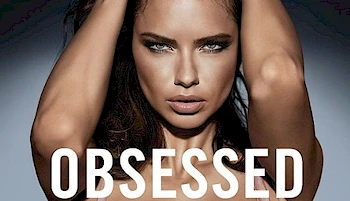 Close up of woman's face with the text OBSESSED written below