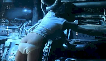 Sigourney Weaver butt in panties in Alien