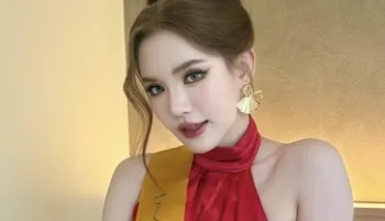 Close up Thai beauty queen's face