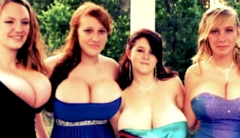 Big boob girls in prom dresses