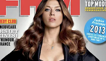 Close up of Adrianne Palick on the cover of FHM