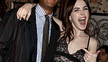 Kiernan Shipka Party in a Sheer Lace Top!