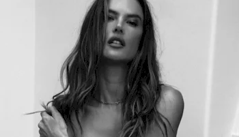 Close up of female model's face