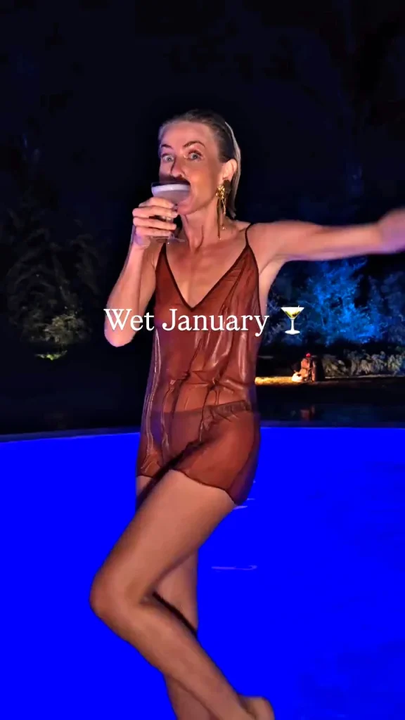 Brither version of woman in a sheer, wet dress