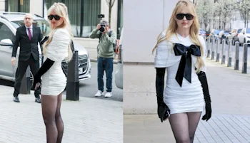 Kathryn Newton Legs in Pantyhose Outside Good Morning America!