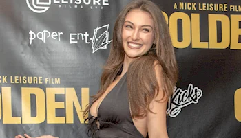 Rachel Pizzolato Legs and Cleavage at Golden Premiere!