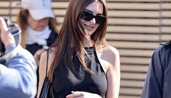 Emily Ratajkowski Nipple Pokies at Courreges Fashion Show!