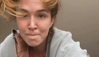 Poppy Montgomery Down Blouse Yoga Attempt!