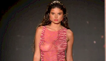 Maria Katarina On The Runway In A See Through Dress!