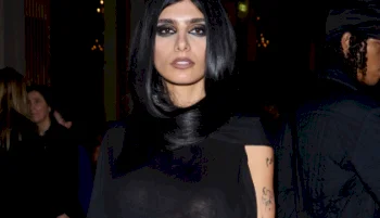 Mia Khalifa In See  Through Dress At Yohji Yamamoto Show!