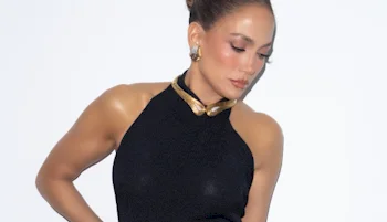 Jennifer Lopez Posing In A Sheer Top!