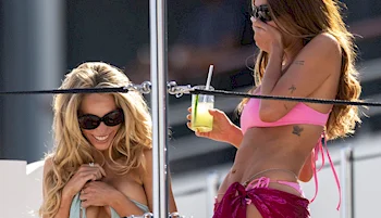Alix Earle Struggles With Bikini Top On Yacht With Anastasia Karanikolaou!