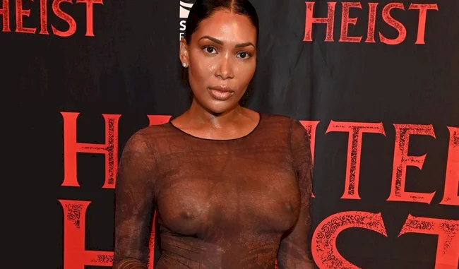Brit Eady In See Through Dress At ‘Haunted Heist’ Premiere!