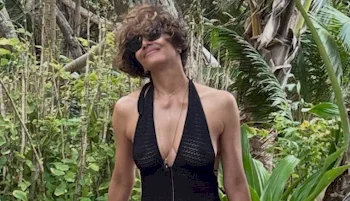 Halle Berry In See Through Beach Dress!
