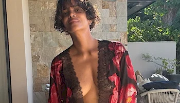Halle Berry Living Life In A Sheer Robe!