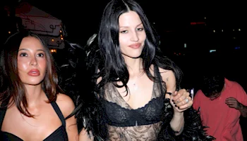 Gabbriette Leaves ‘Chateau Marmont’ In Sheer Lace Lingerie Dress!