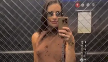 Braless Lea Michele In Brown!