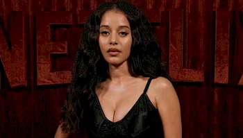 Chase Infiniti Cleavage in Black Dress At ‘Netflix Emmy Celebration’!
