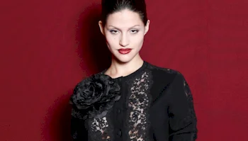Gabbriette In Semi-Lace Blouse At ‘H&M Elie Saab | VIP Step & Repeat’!