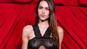 Amelia Gray Hamlin In Lace And Leather At ‘Revolve Launch Magazine Photocall’!